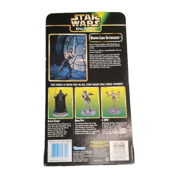 Vintage 1997 Star Wars Epic Force Bespin Luke Skywalker Rotating New Old Stock - Picture 2 of 6
